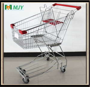 Supermarket Shopping Cart Zinc Plated with Clear Coating Mjy-80ah2