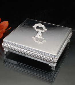 Silver Plated Dry Fruit Box (BF11759DL-3F)